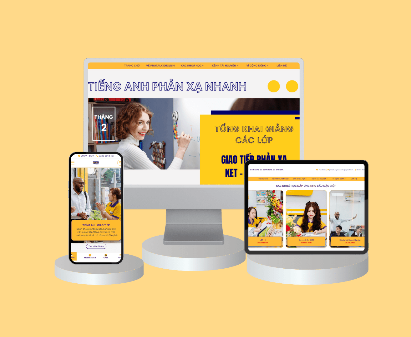 Website trung tâm ngoại ngữ